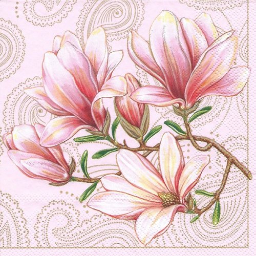 1 serviette en papier magnolia - ref 988