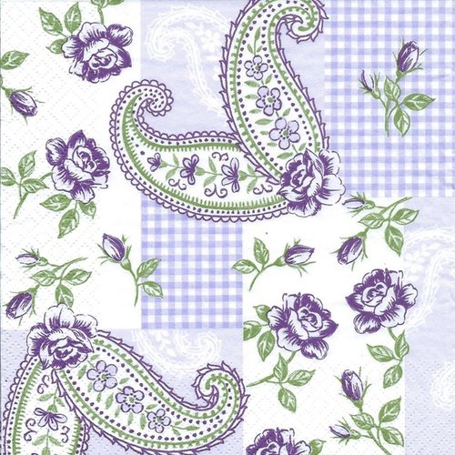 1 serviette en papier fleurs - ref 1236