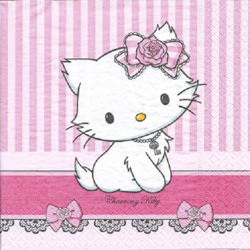 1 serviette en papier charmmy kitty - ref 1246