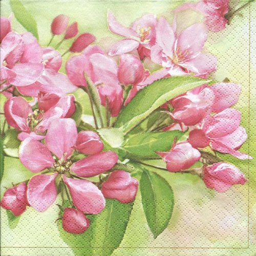 1 serviette en  papier fleurs - ref 1079
