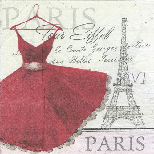 1 serviette en papier paris - tour eiffel - ref 1100