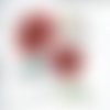 1 serviette en papier fleurs - rose rouge  - ref 1207