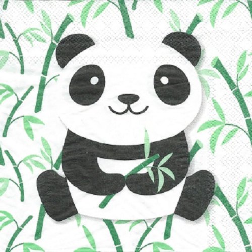 1 serviette en papier panda - ref 1390