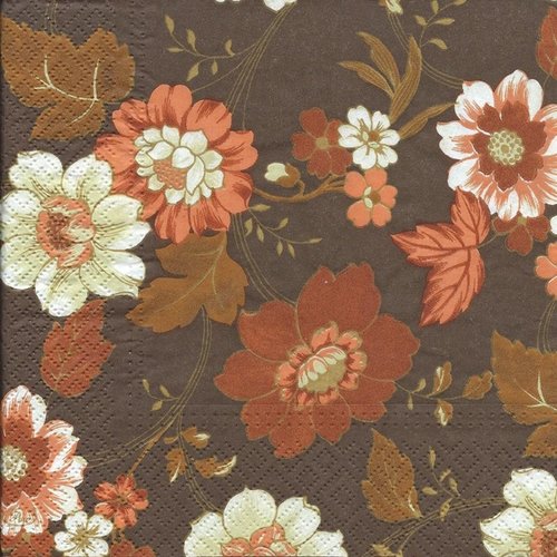 1 serviette en papier fleurs - ref 1616