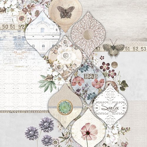 1 serviette en papier fantaisie - fleurs - papillons - ref 1648