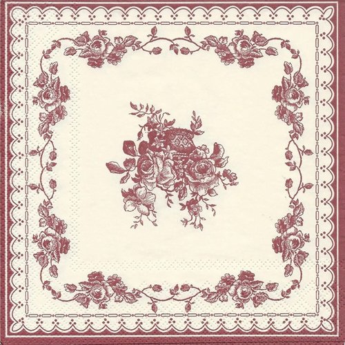 1 serviette en papier fleurs - ref 1752