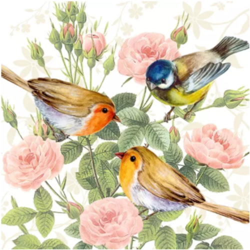 1 serviette en papier oiseaux - ref 1798