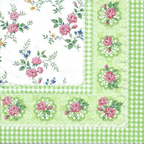 1 serviette en papier fleurs - ref 1969