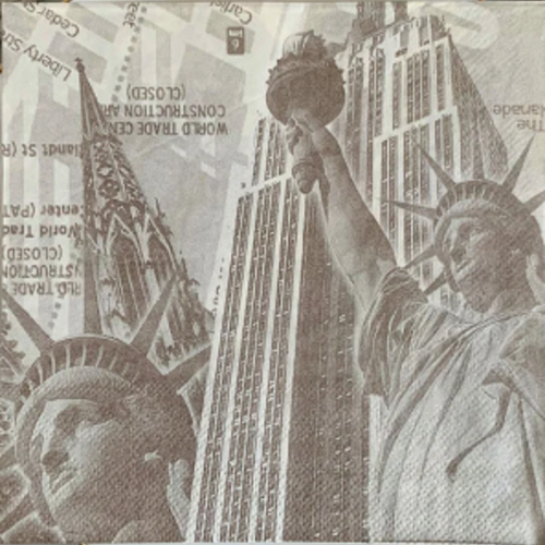 1 serviette en papier statue de la liberte - new york - ref 2368