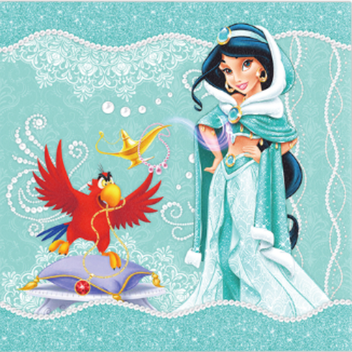 1 serviette en papier princesse jasmine - ref 2374