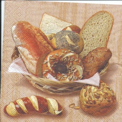 1 serviette en papier pain - 25 x 25 cm - pm17
