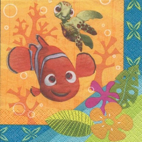 1 serviette en papier nemo - 25 x 25 cm - pm22