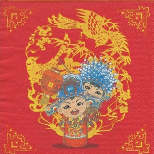 1 serviette en papier personnage  - 25 x 25 cm - pm26