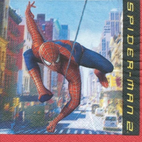 1 serviette en papier spiderman - 25 x 25 cm - pm37