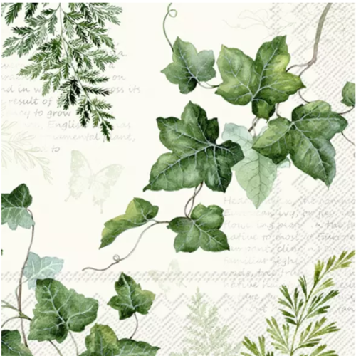 1 serviette en papier lierre - ref 2561