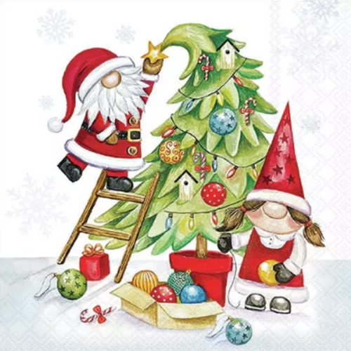 1 serviette en papier noel - pere noel - ref 2563