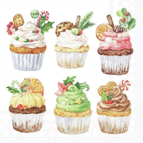 1 serviette en papier cup cake - ref 2565