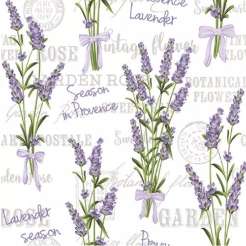 1 serviette en papier lavande - fleurs - ref 2592