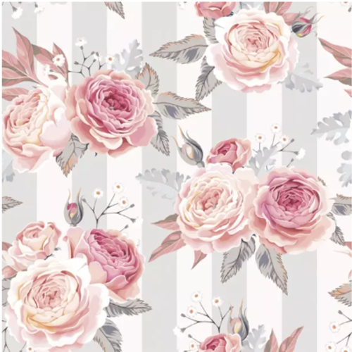 1 serviette en papier fleurs - roses - ref 2596