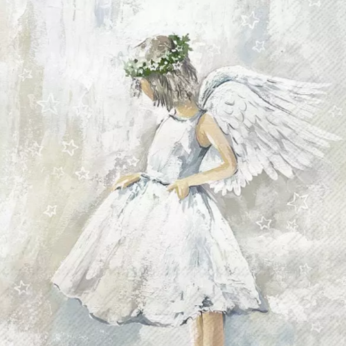 1 serviette en papier ange - ref 2597