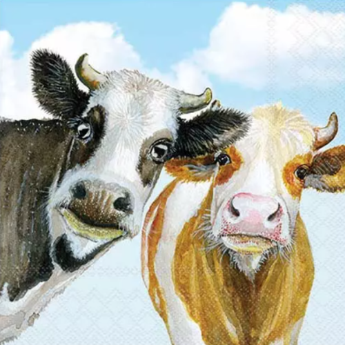 1 serviette en papier vache - ref 2606