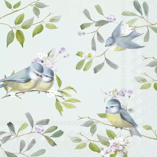 1 serviette en papier oiseaux - ref 2628