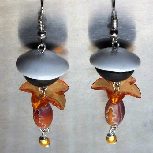 Boucles d'oreilles rio et costume ananas 