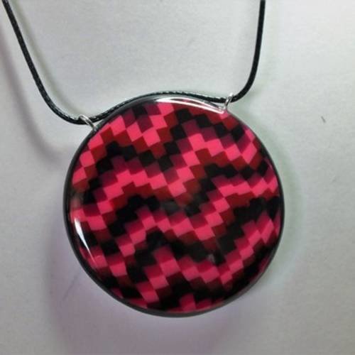 Collier double face bombé et creux 