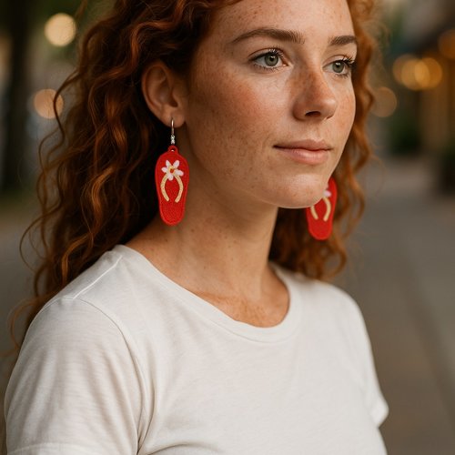 Boucles d'oreilles forme tongs