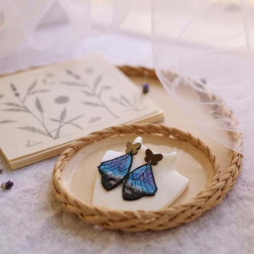 Boucles d'oreilles ailes de papillons