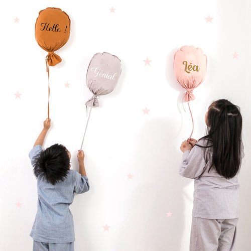 Ballon mural personnalisable en lin ou coton, décoration chambre enfant bébé
