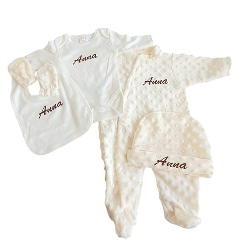 Coffret naissance personnalisé, set de pyjamas bébé naissance,cadeau bébé