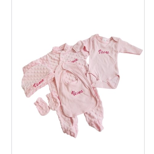 Coffret naissance personnalisé, set de pyjamas bébé naissance