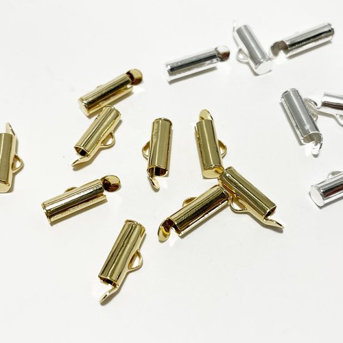 15 mm. plaqué or 24k. 6 tubes à glissière
