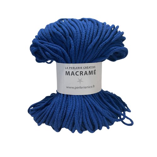 3 mm. écheveau coton tissé 100 m. bleu roi