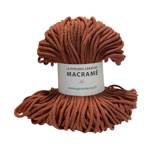 3 mm. écheveau coton tissé 100 m. 3 mm. rouille