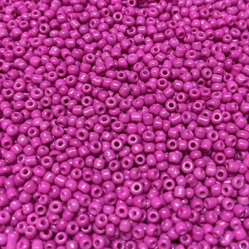 225 g. perles de rocaille 2 mm. rose fuschia