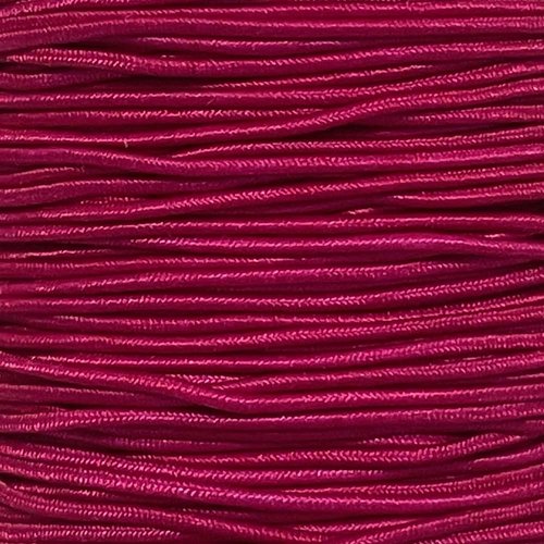 Cordon élastique diy bijoux fuschia. 1 mm, 21 m.