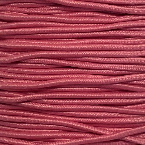 Cordon élastique diy bijoux rose. 1 mm, 21 m.