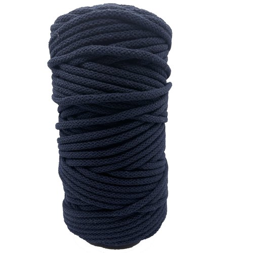5 mm. corde coton bleu marine. bobine 100 m