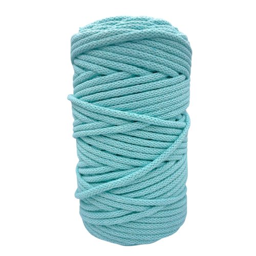 5 mm. corde coton turquoise clair. bobine 100 m
