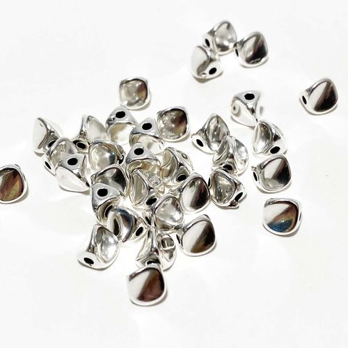 5 mm. 5 perles twist en zamac. alliage zinc alluminium