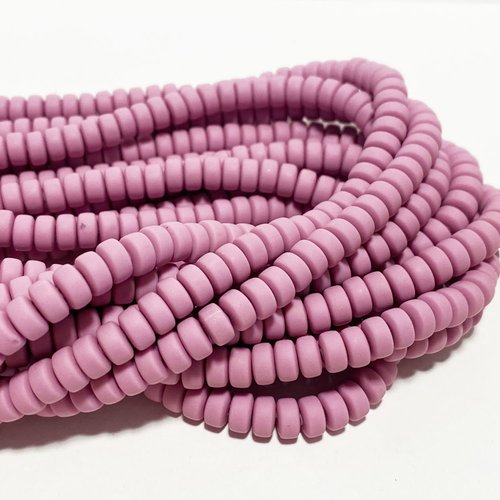 6 mm, perles heishi donut. fil d'env. 112 p. violet cair