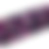 6 mm. perles naturelle à facettes, violet. fil de 60-63 perles, teintée