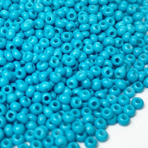 2,5 mm, 45 g perles de rocaille, bleu clair. grade a