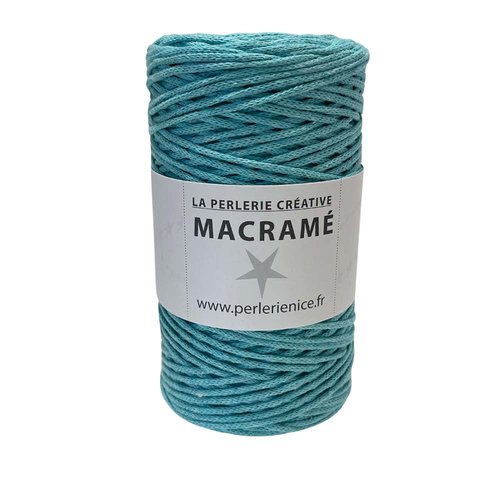 200 m. cordon coton recyclé 2 mm. turquoise