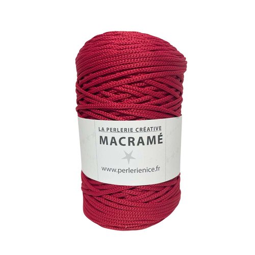 200 m. corde polyester 3 mm. rouge vin