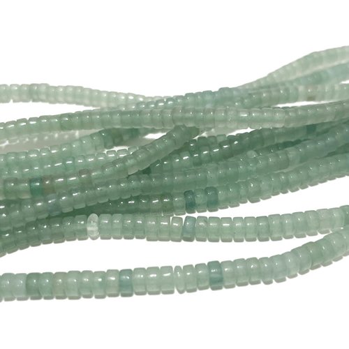 4 mm, perles pierre aventurine naturelle rondelles. env. 150 p.