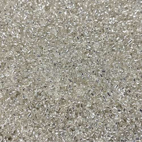 225 g. perles de rocaille 2 mm. transparent