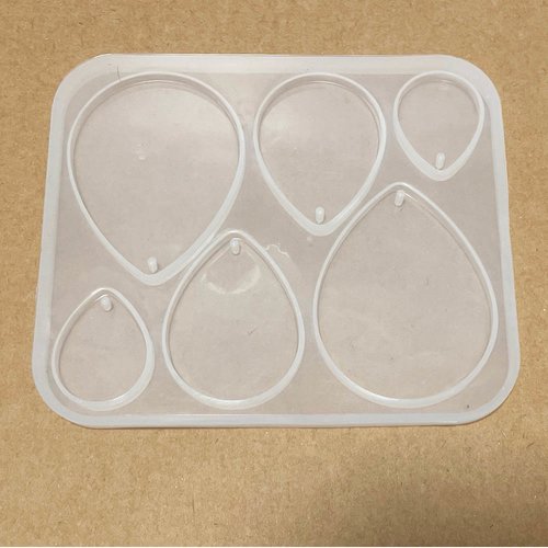 Silicone. plaque de moules pour résine. formes gouttes.